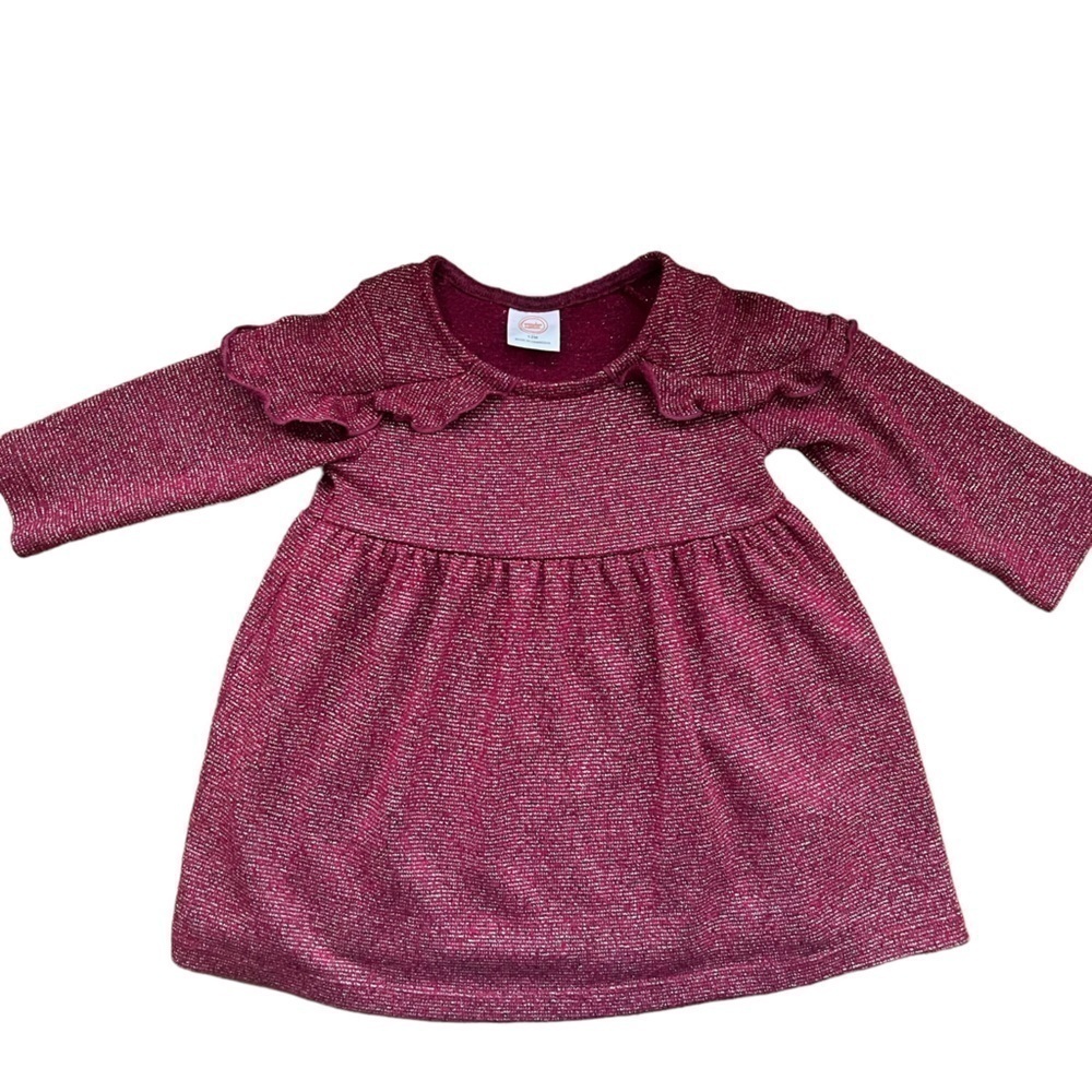 Wonder Nation Infant Baby Girl 12M Burgundy Maroon S
Sparkle Metallic Dress